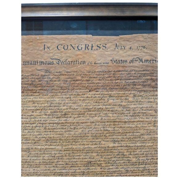 In Congress July 4 1776 US Declaration of Independence Printed Frame 18x19 - Picture 6 of 13